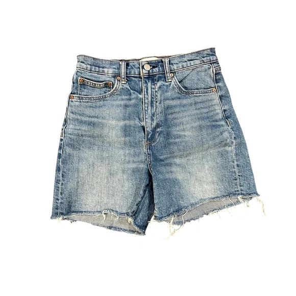 Aritzia Denim Forum Mid Thigh Denim Shorts Blue Size 27 - Picture 2 of 8